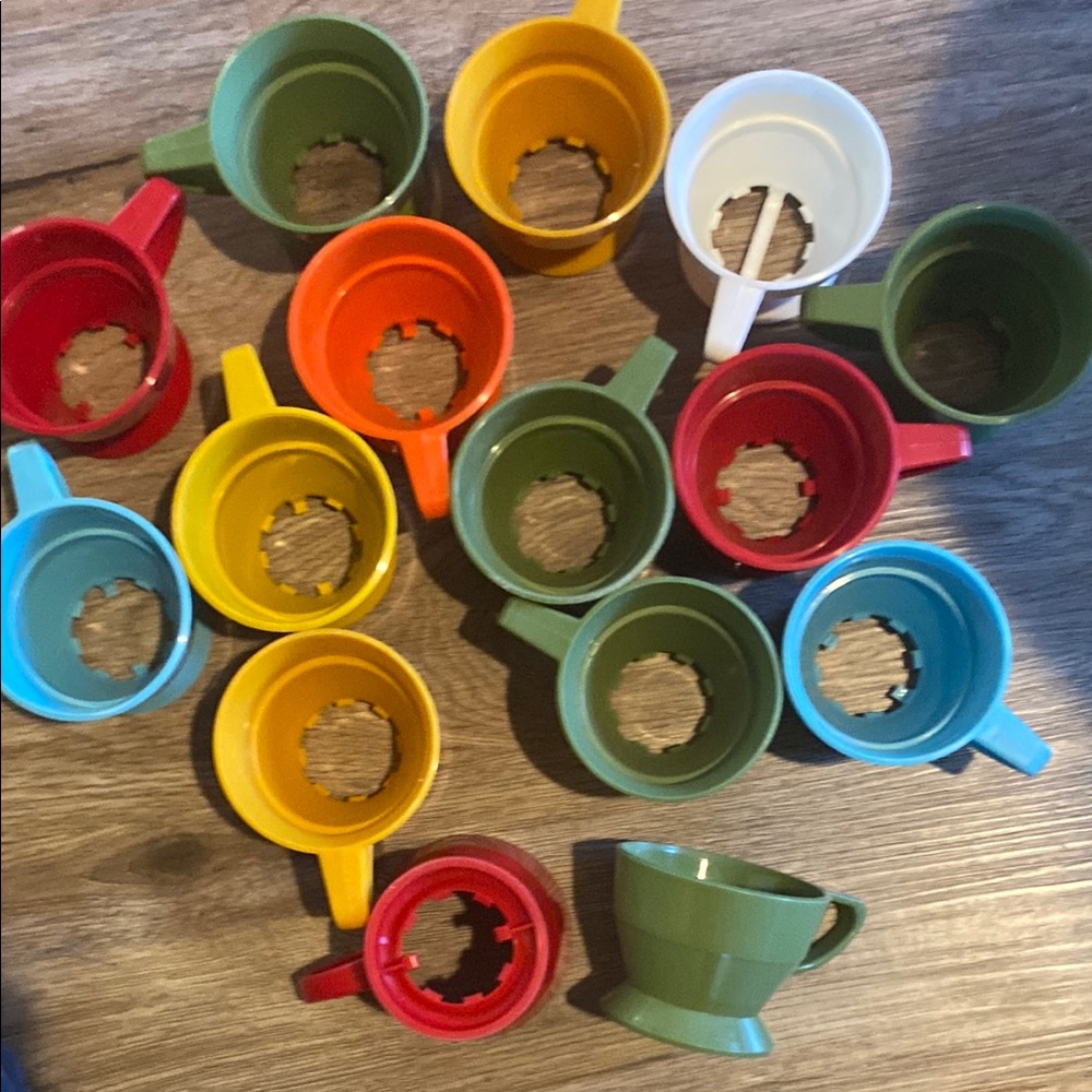 Vintage retro boho cup holders solo set of 15 drink handles